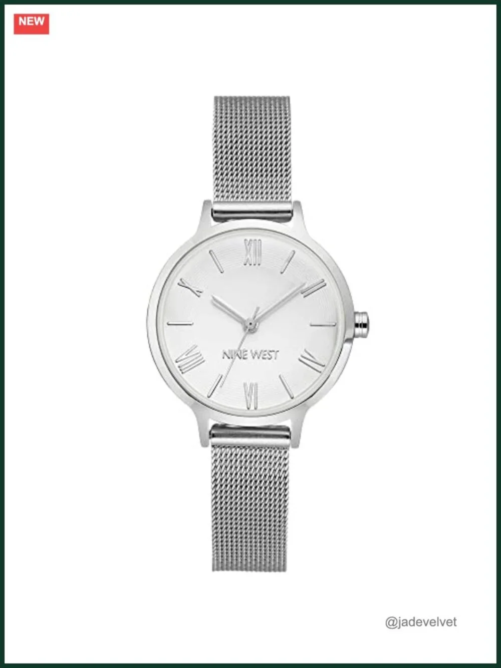 Women's Silver Mesh Bracelet Watch - Minimalist Analog Dress Watch